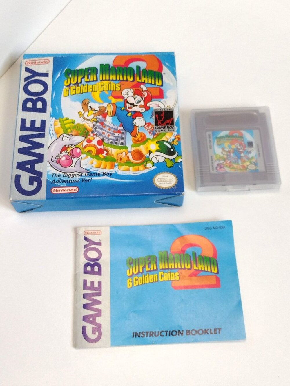 Super Mario Land 2 6 Golden Coins Game Boy Game Box Instruction Booklet *WORKS*